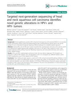 Targeted next-generation sequencing of head and neck squamous