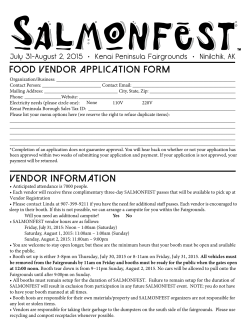 SALMONFEST Food Vendor Form 2015