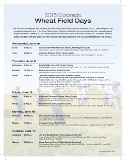 2015 Colorado Wheat Field Days