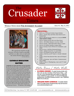 May 11th Crusader Times