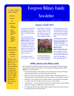 Evergreen Military Family Newsletter - Our Schools