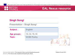 Presentation - Singh Song! PDF - EAL Nexus
