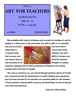 EDUC 420 - Art for Teachers