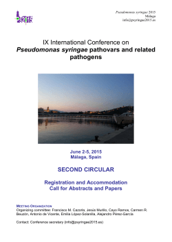 IX International Conference on Pseudomonas syringae pathovars
