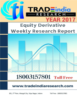 Weekly Stock Market Research Report for 02-May-2017 to 05-May-2017 TradeIndia Research