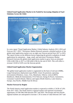 Email Application Market Predicted to Reach US$ 6,842.4 Million By 2025