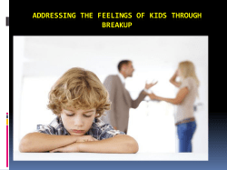 Addressing the feelings of kids through breakup