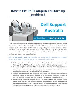 How to Fix Dell Computer’s Start-Up problem?