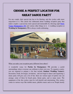 Choose A Perfect Location For Great Dance Party