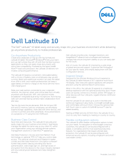 Dell Latitude 10 Go-Anywhere Productivity