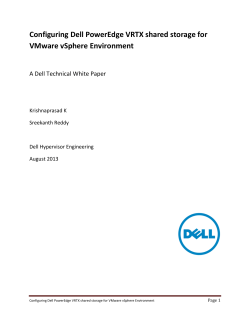 Configuring Dell PowerEdge VRTX shared storage for VMware vSphere Environment