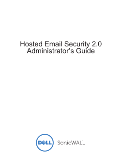 Hosted Email Security 2.0 Administrator’s Guide |   1