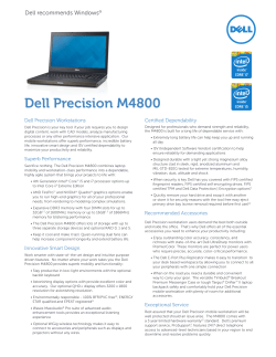 Dell Precision Workstations Certified Dependability