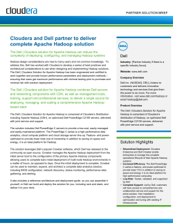 Cloudera and Dell partner to deliver complete Apache Hadoop solution