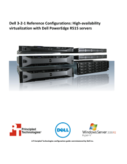 Dell 3-2-1 Reference Configurations: High-availability virtualization with Dell PowerEdge R515 servers