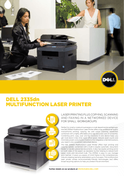 Dell 2335dn multifunction laser printer Laser PrInTIng PLus CoPyIng, sCannIng