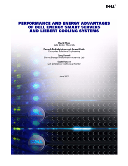 PERFORMANCE AND ENERGY ADVANTAGES OF DELL ENERGY SMART SERVERS