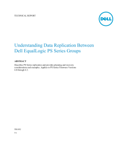 Understanding Data Replication Between Dell EqualLogic PS Series Groups