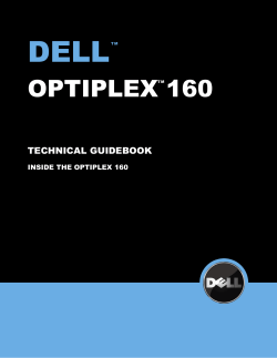 DELL  OPTIPLEX 160 TECHNICAL GUIDEBOOK