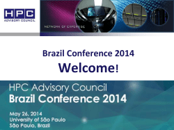 Welcome ! Brazil Conference 2014