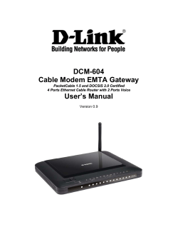 DCM-604 Cable Modem EMTA Gateway  P