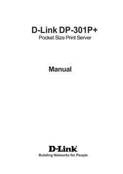 D-Link DP-301P+ Manual Pocket Size Print Server Building Networks for People