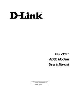 DSL-302T ADSL Modem ’s Manual