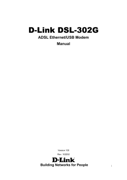 D-Link DSL-302G  Manual Building Networks for People