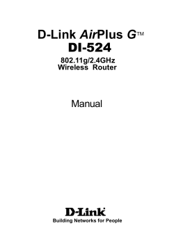 Air DI-524 Manual 802.11g/2.4GHz