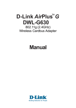 Air DWL-G630 Manual