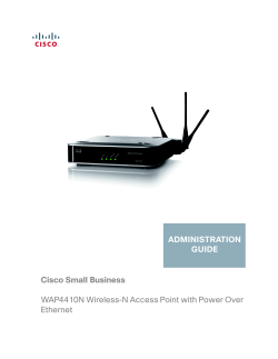 Cisco Small Business WAP4410N Wireless-N Access Point with Power Over Ethernet ADMINISTRATION