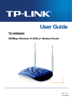 TD-W8960N 300Mbps Wireless N ADSL2+ Modem Router  Rev: 5.0.0