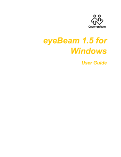 eyeBeam 1.5 for Windows User Guide