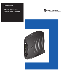 User Guide SBV5120 Series VoIP Cable Modem