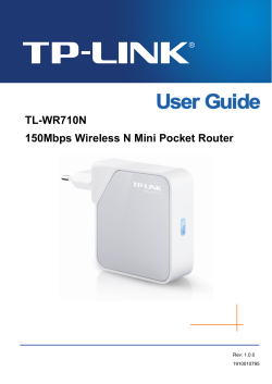 TL-WR710N 150Mbps Wireless N Mini Pocket Router  Rev: 1.0.0