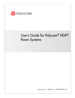 User’s Guide for Polycom HDX  Room Systems
