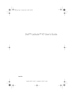 Dell™ Latitude™ XT User’s Guide Model PP12S
