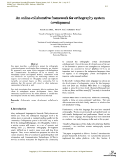 An online collaborative framework for orthography system development