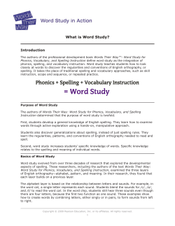 What is Word Study? Introduction
