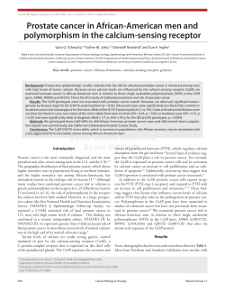 Prostate cancer in African-American men and polymorphism in the calcium-sensing receptor