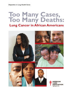 Too Many Cases, Too Many Deaths: Lung Cancer in African Americans