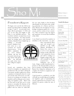 Sho Mi President’s Report