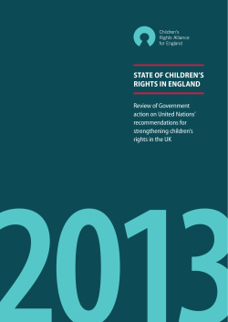 STATE OF CHILDREN’S RIGHTS IN ENGLAND
