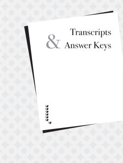 &amp; Transcripts Answer Keys
