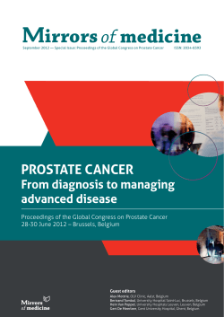 Prostate cancer From diagnosis to managing advanced disease