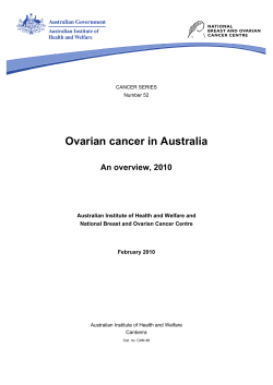 Ovarian cancer in Australia An overview, 2010