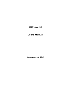 Users Manual SEER*Abs v2.5 December 18, 2013
