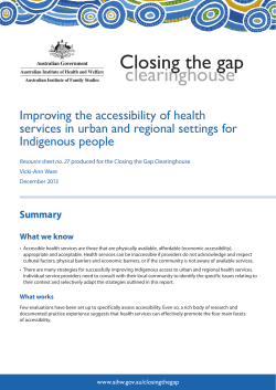 clearinghouse Closing the gap Improving the accessibility of health