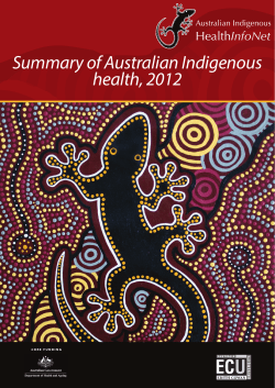 Summary of Australian Indigenous health, 2012 InfoNet Australian Indigenous