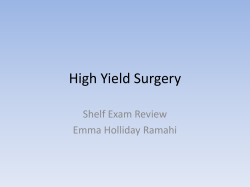 High Yield Surgery Shelf Exam Review Emma Holliday Ramahi